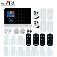 SmartYIBA RFID GSM wifi GPRS комплекты охранной сигнализации+ 2 шт. камера безопасности домашняя сигнализация для домашнего офиса охранная сигнализация