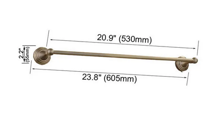 Античный латунный аксессуар для ванной настенный один полотенце бар стойки для полотенец Держатель полотенец aba725