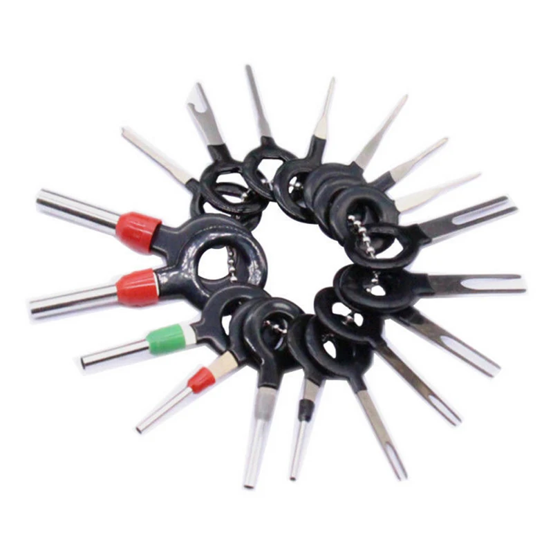

18Pcs Universal Car Electric Wire Plug Terminal Remove Tool Car Electrical Wire Harness Terminal Connector Pin Extractor Kit