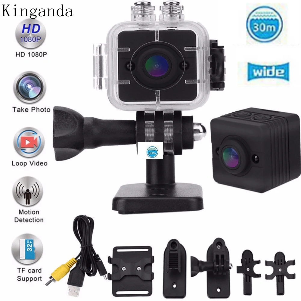 

155 Degree Wide-angle Lens Camcorder Full HD DV Video Recorder IR Night Vision Camera Diving 30M Waterproof