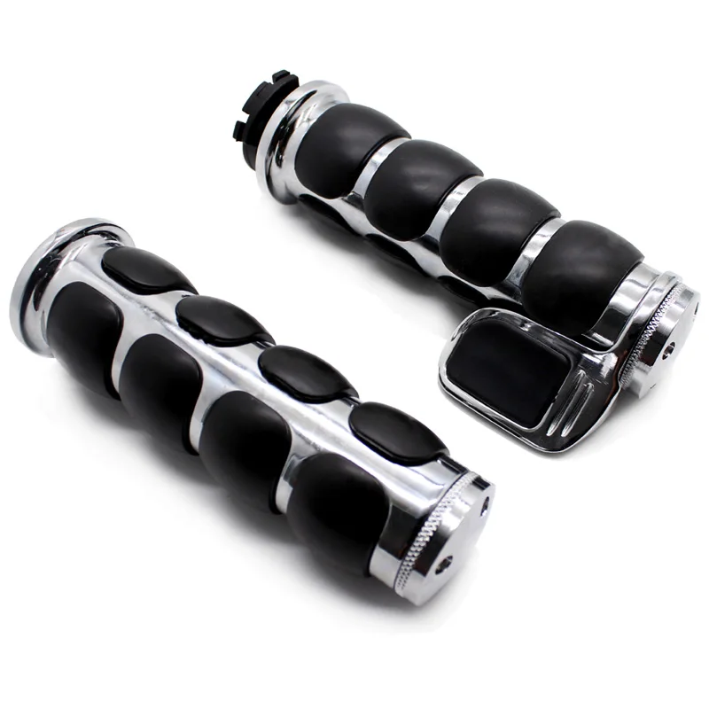 ROAOPP Motorcycle Hand Grips 25MM Handlebar One Pair For Harley Street Glide Kawasaki Vulcan 800 900 1500 1600 2000 Classic VN