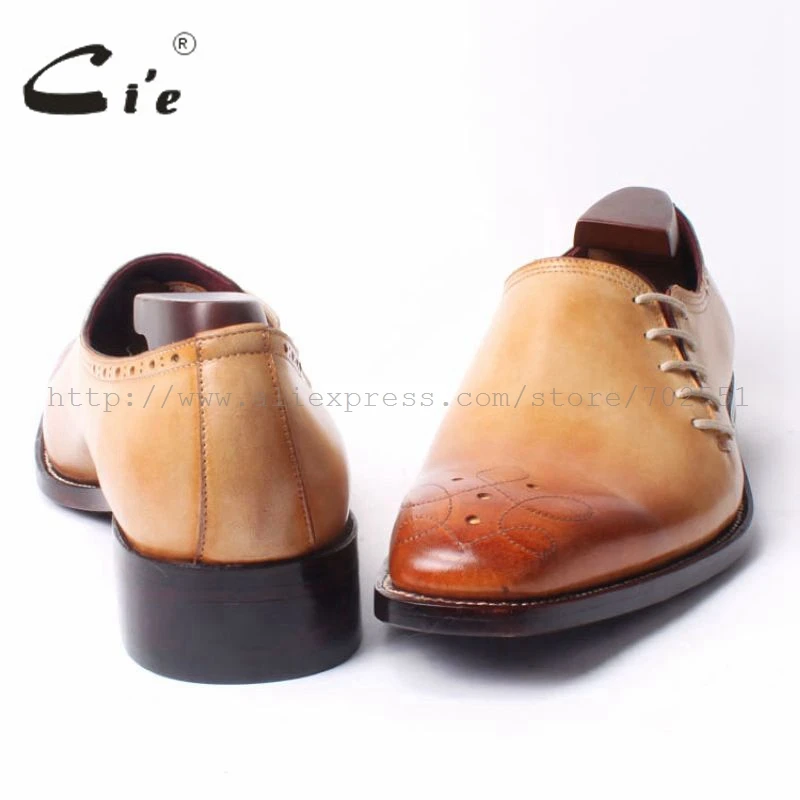 CIE квадратный носок медальон на заказ кожаные ботинки мужские ручной работы мужские оксфорды goodyear Ремесло обувь цвет коричневый дышащий ox299