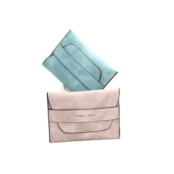 

Limited Time Discount Ultra-thin Practical Mini Small Wallet Solid Color Simple Leather Retro Coin Purse Female Handy Wallet