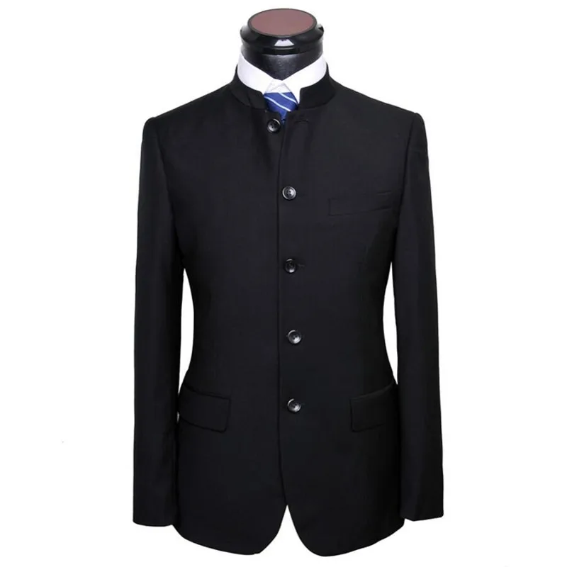 Для мужчин китайский туника пиджак Новое поступление Модный деловой высокое качество Блейзер Костюмы для Для мужчин пиджак