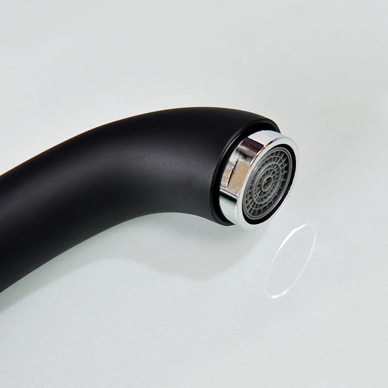 Gisha Brass Kitchen Faucets 360 Degree Swivel Kitchen Sink Black Faucet deck mounted  Single Hole Handle  Mixer Tap Mixer G2004