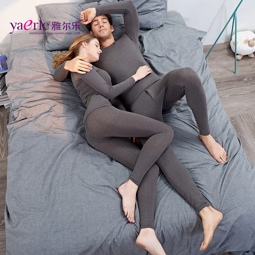 2018 Winter Thermal Underwear Set Men Long Johns Tights Acrylic Fabric Thin Slim Warm Long Johns Set For Women Men Tmall Y3