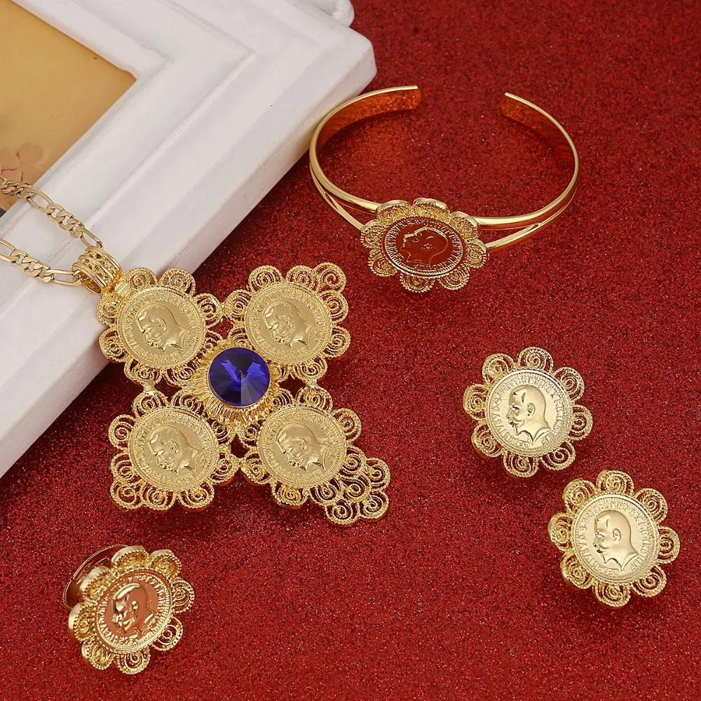 Набор украшений для женщин и мужчин набор с сине зеленым камнем|cross jewelry set|jewelry sets
