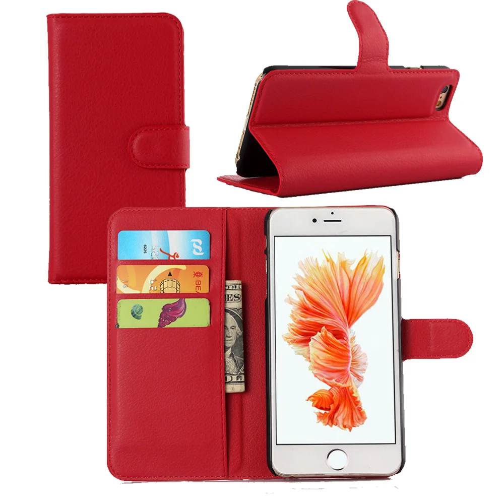 Роскошный чехол кошелек из искусственной кожи для iPhone 6 6s Plus откидная сумка
