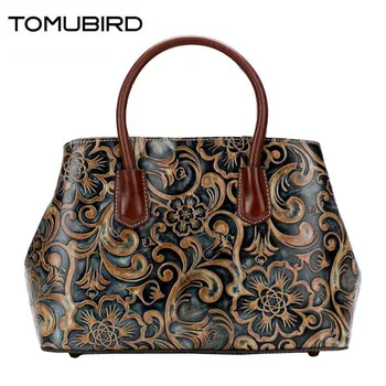 

2020 New superior cowhide leather handbags Classic Designer Hand embossing top Leather Tote women Handbags genuine leather bag