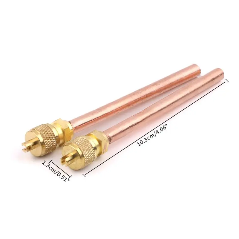 Air Conditioner Refrigeration Access Valves 6mm OD Copper Tube Filling Parts 10pcs air conditioner parts air conditioning accessories refrigeration compressor valves