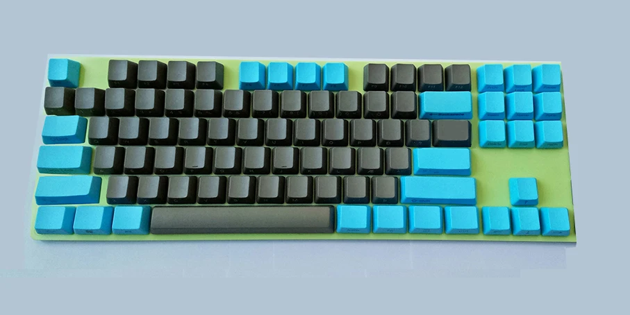 NPKC OEM PBT Keycaps сине темно серый смешанный с опцией макета ANSI 61 клавиша 87 клавиш 108 для