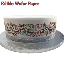 Гирлянда лося съедобная Вафля для торта декоративная бумага, Рождественский праздничный торт инструменты, кухонные принадлежности для выпечки