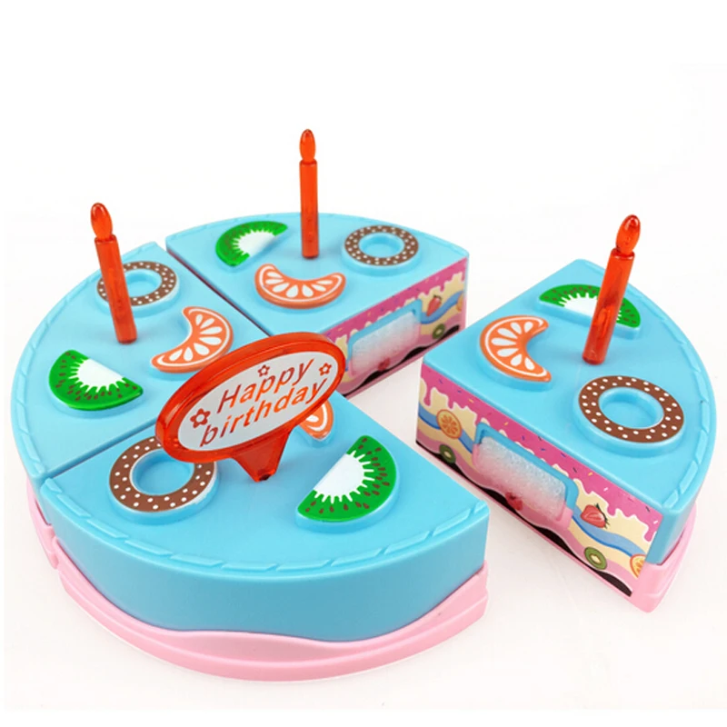Творческий для DIY торта на день рождения резки, игрушечный набор продуктов раннего обучения Образование Кухня игрушки для детей