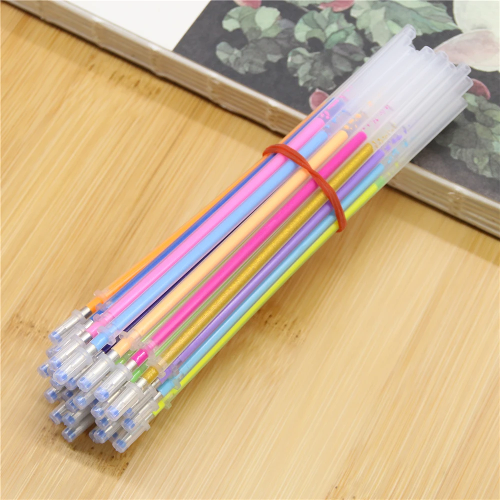 

36 Colors A Set Flash Ballpint Gel Pen Highlight Refill Color Full Shinning Refill Painting Pen