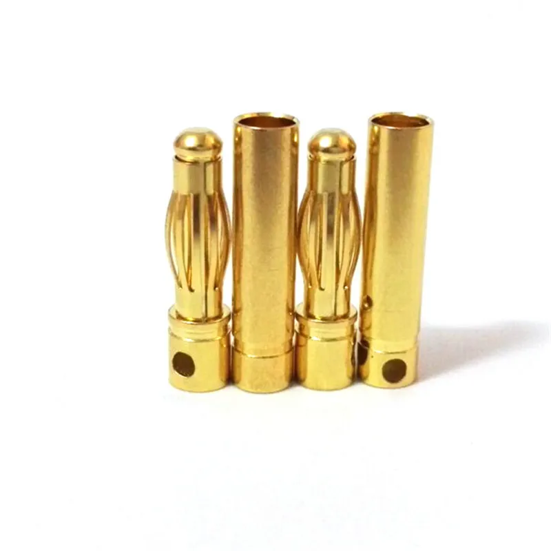 20pcs/lot 3.5mm Gold Bullet Banana Connector Plug For ESC Battery Motor