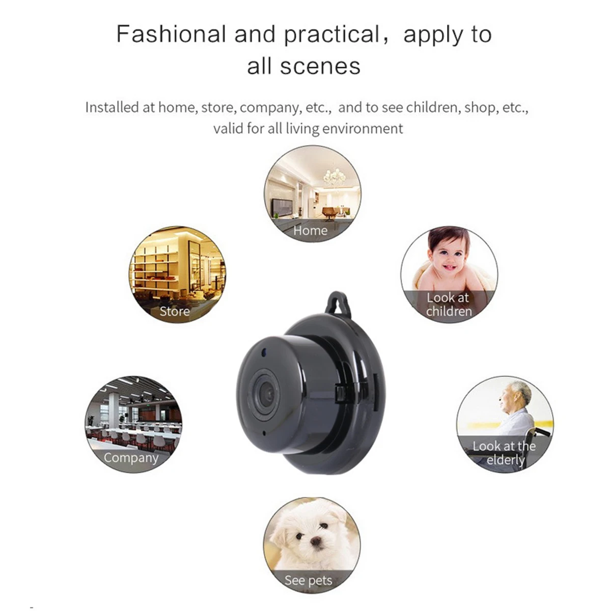 

MOOL Wireless Mini WIFI Night Vision Smart Home Security IP Camera Onvif Monitor