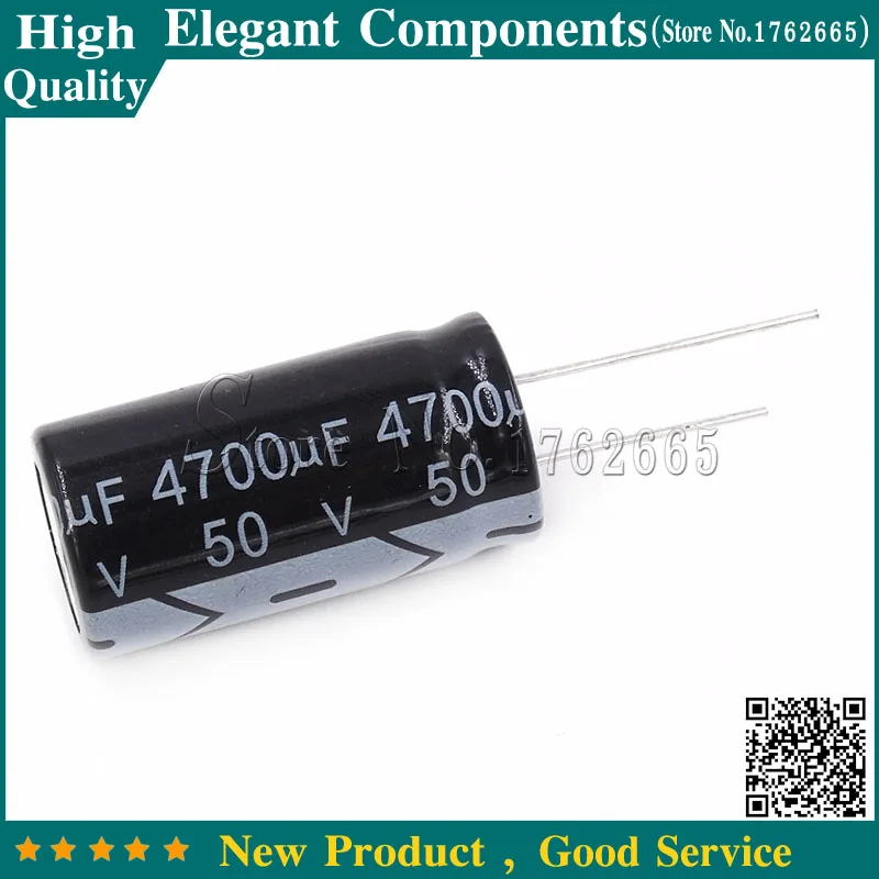 

10pcs 50V 4700UF Electrolytic capacitor 4700UF 50V 50 V / 4700 UF Size 18*35MM Aluminum electrolytic capacitor