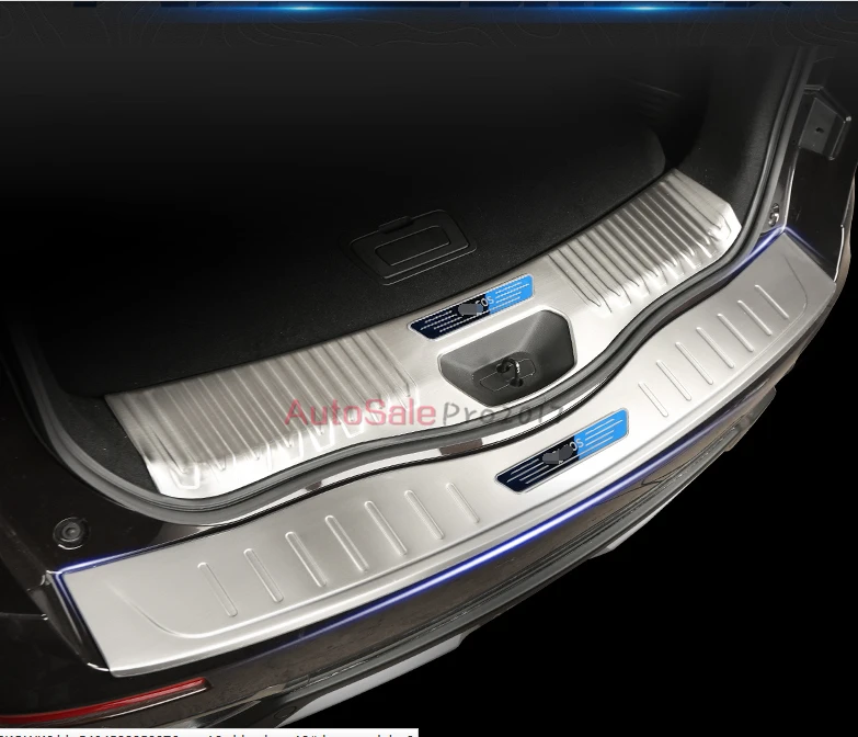 

For Renault Koleos 2017 stainless steel logo Rear Trunk Boot Inner&outer Bumper Guard Sill Protector Covers 2pcs