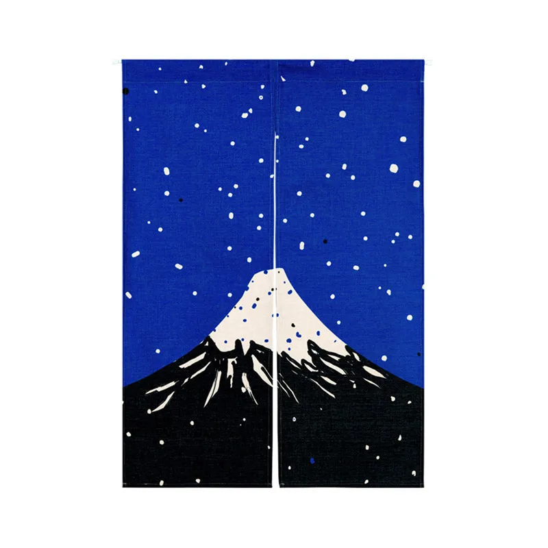 Креативный японский стиль Noren Mount Fuji Украшенные 85x120 см морские пейзажи печатные двери шторы для лапши магазин кухня - Цвет: B