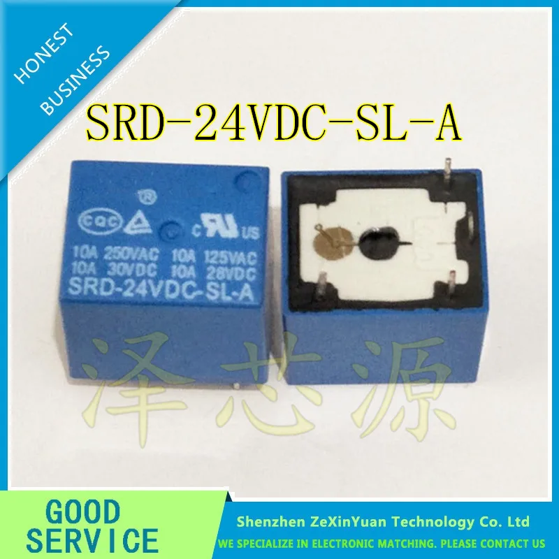 

10 шт./лот 24V силовые SRD-24VDC-SL-A T73 Синий 24V 10A 4PIN новый оригинальный