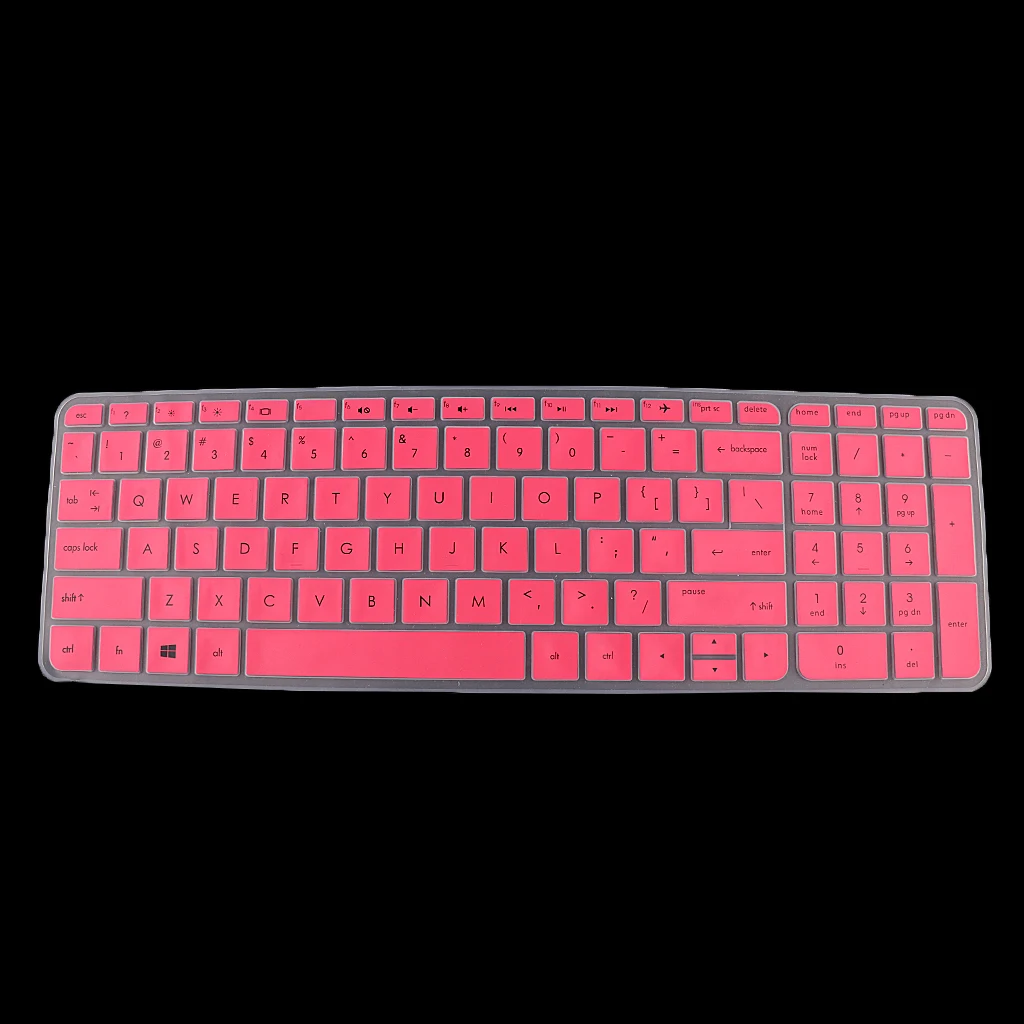 Резиновая Защитная пленка для клавиатуры HP Pavilion 15 дюймов прозрачная розово