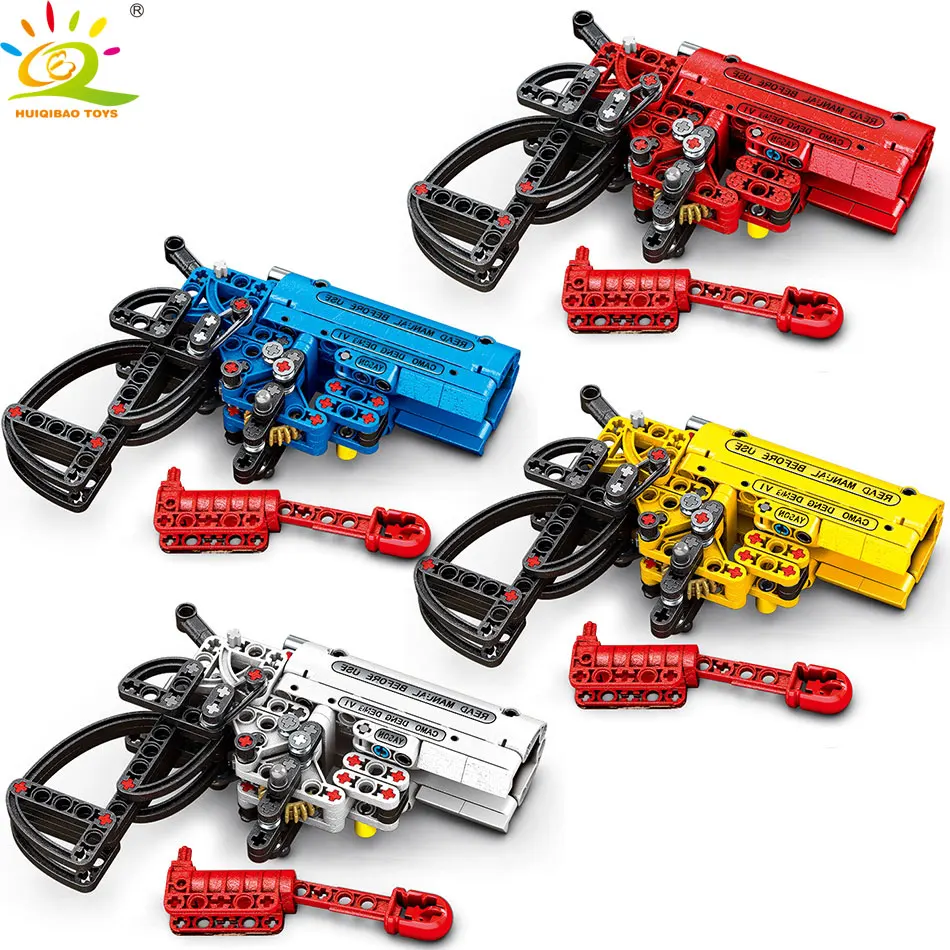 

HUIQIBAO Toys 156PCS Military technics gun Building Blocks For Children Compatible army Battleground weapon Boy Bricks