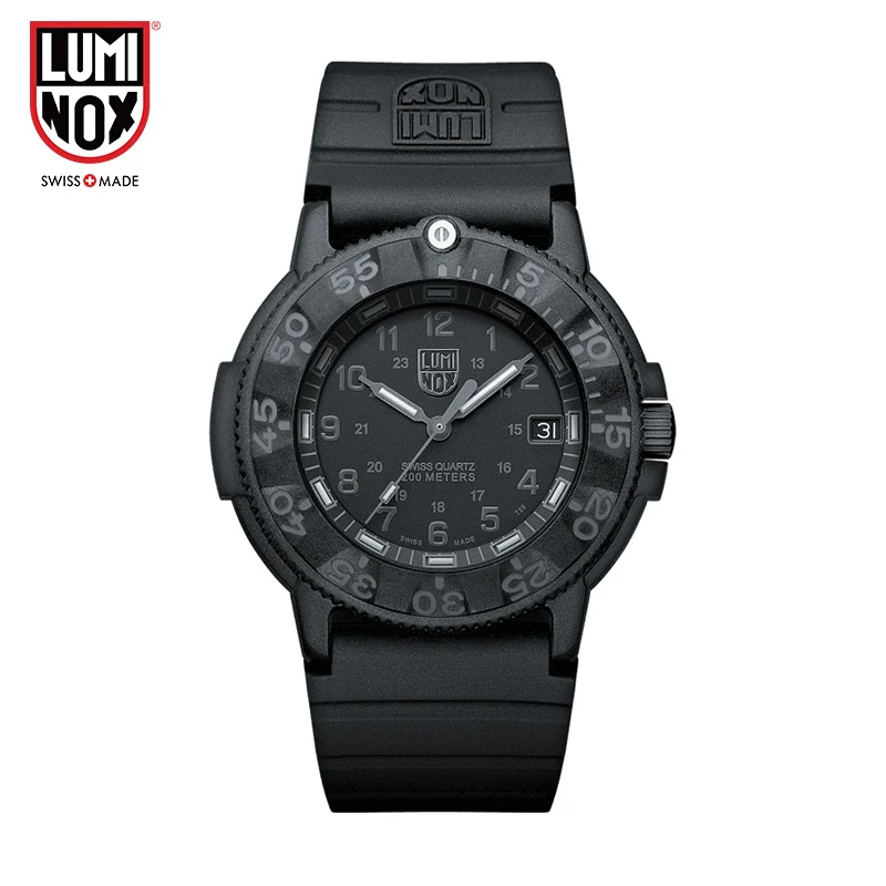 Luminox Часы мужские Relojes Hombre военные мужские часы кварцевые спортивные часы мужские s часы брендовые Роскошные водонепроницаемые Relogio Masculino - Цвет: A.3001.BO-A