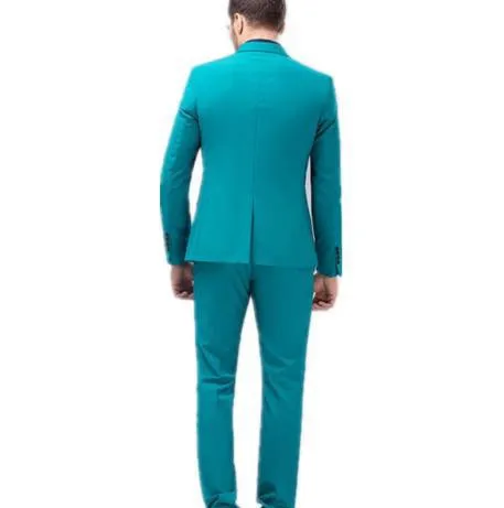 High Quality Fashion 2 Pieces Men Suits Slim Fit Grooms Suits trajes de novio Prom Party Formal Costumes (Jacket+Pants)