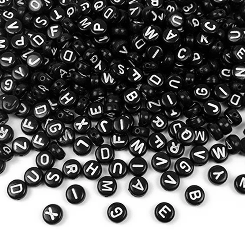 

1000pcs Letter Beads DIY Accessories for Child Alphabet Bead Handmade Material Acrylic Digital English Alphabet Beads letter