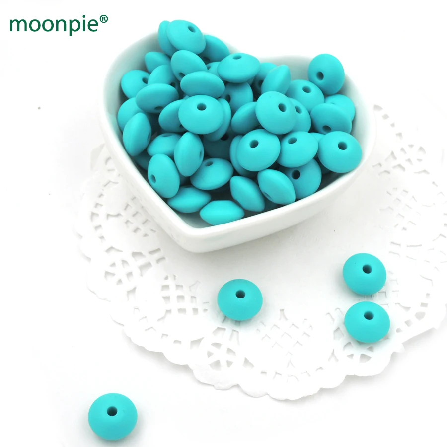 Бусины разделители серые бирюзовые Мятные 7*12 мм|teether silicone|baby teetherbaby teether silicone |
