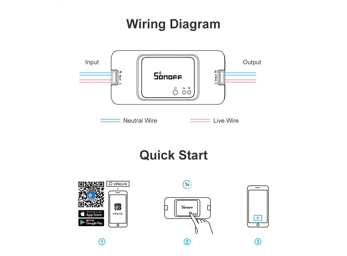 4 шт. EweLink Smart Sonoff BasicR3 WiFi переключатель умный пульт дистанционного управления DIY Переключатель базовый R3 совместим с Alexa Google Home IFTTT