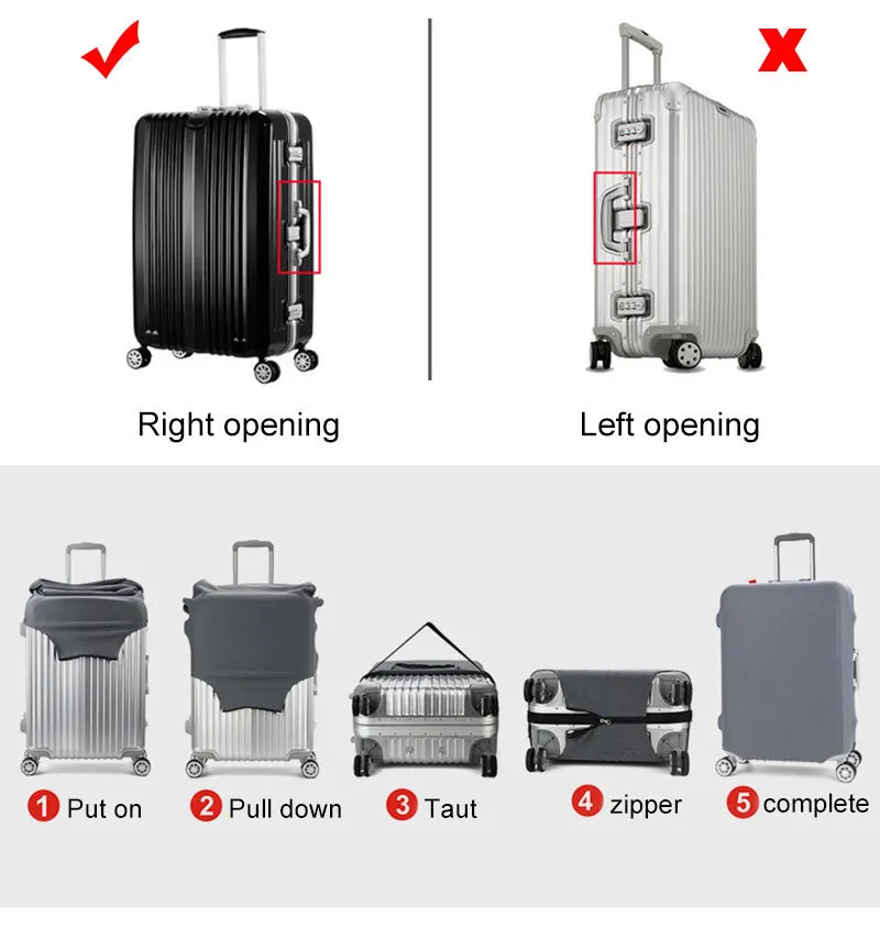 LDAJMW Travel Luggage Suitcase Protective Cover Elastic Thicken Luggage Cover Apply to 18''-32'' Trunk Case