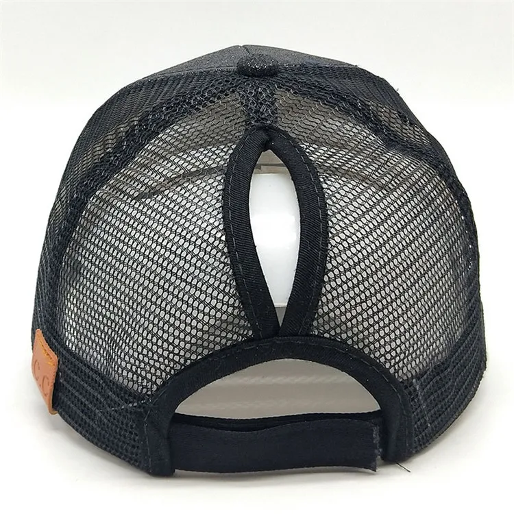 2018 New Female Summer Horse Tail Cap Girls Fashion Sequins Open Hat Summer Sunshade Beautiful Peaked Cap ACB25 (6)