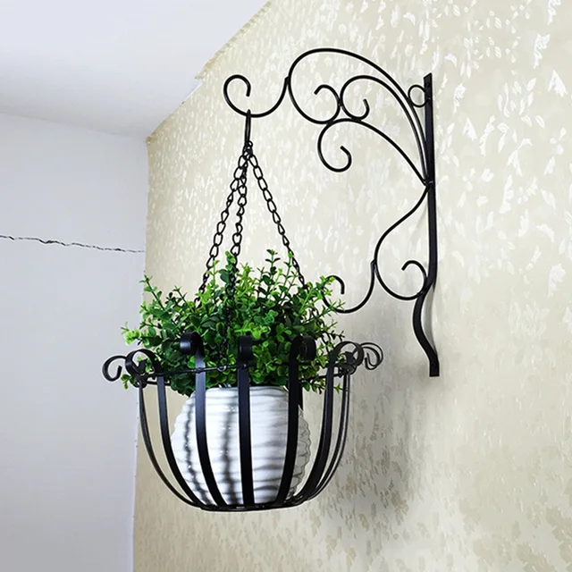 Aliexpress Decorative Shelves Vintage Iron Wall Mounted Decorative Shelves Vintage Iron Wall Mounted Flower Pots Rack Plant Hanger Display Shelf Garden Holder