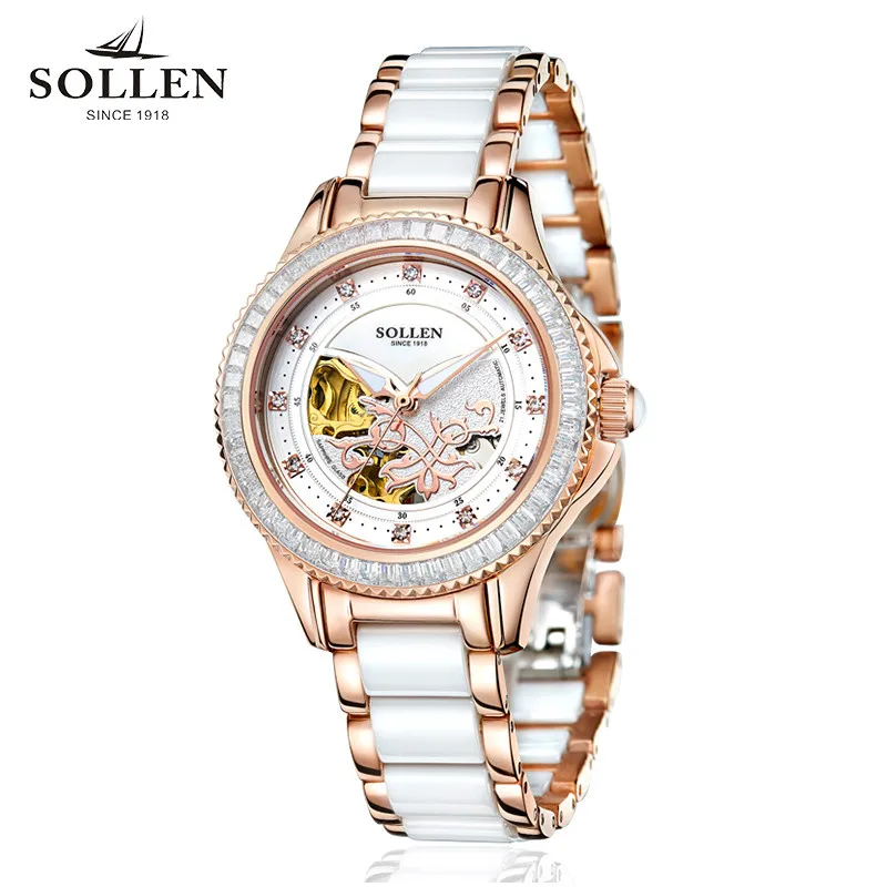 dropshipping Top Brand Women font b Watch b font Ceramic font b Ladies b font Clock
