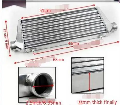 Universal intercooler coresize:510x230x65mm Delta tube fin style | Автомобили и мотоциклы
