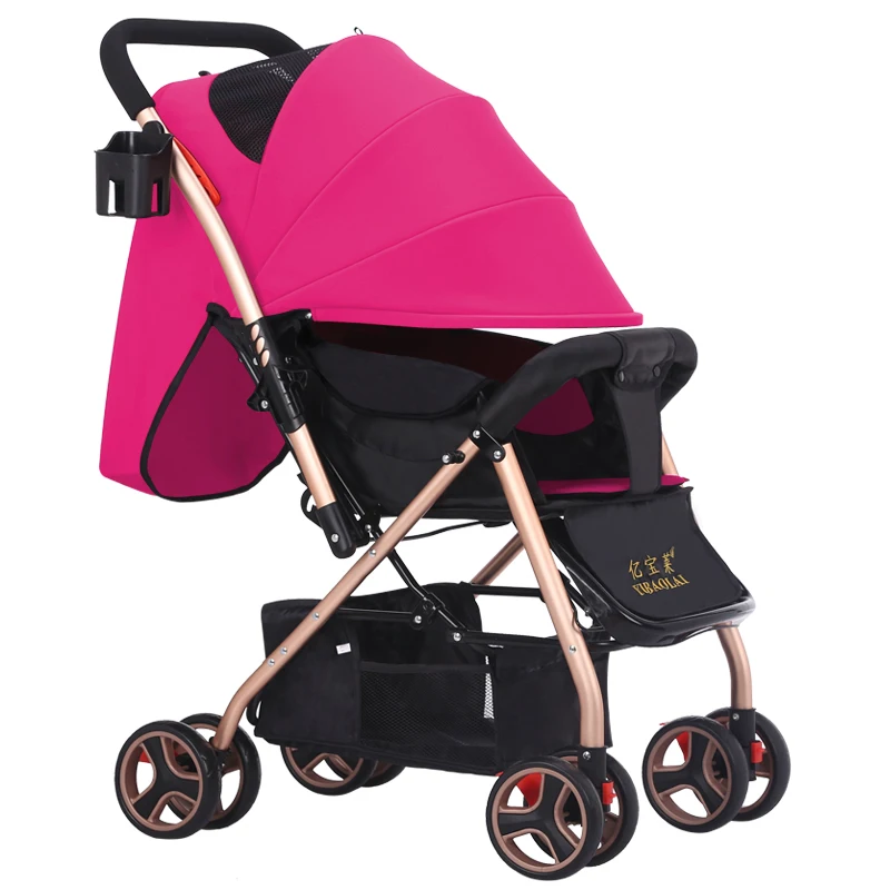 

YIBAOLAI 808 Ultralight portable bidirectional push umbrella stroller Foldable baby stroller can sit and lie