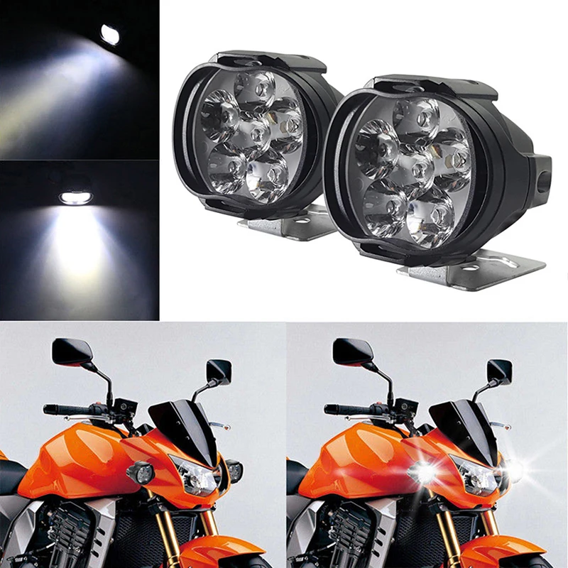

6 LED Bright High Power 8W Motorcycle Fog Spotlight Led Light White Headlight Working Light DC 12V Driving 8W 12V 1200lm
