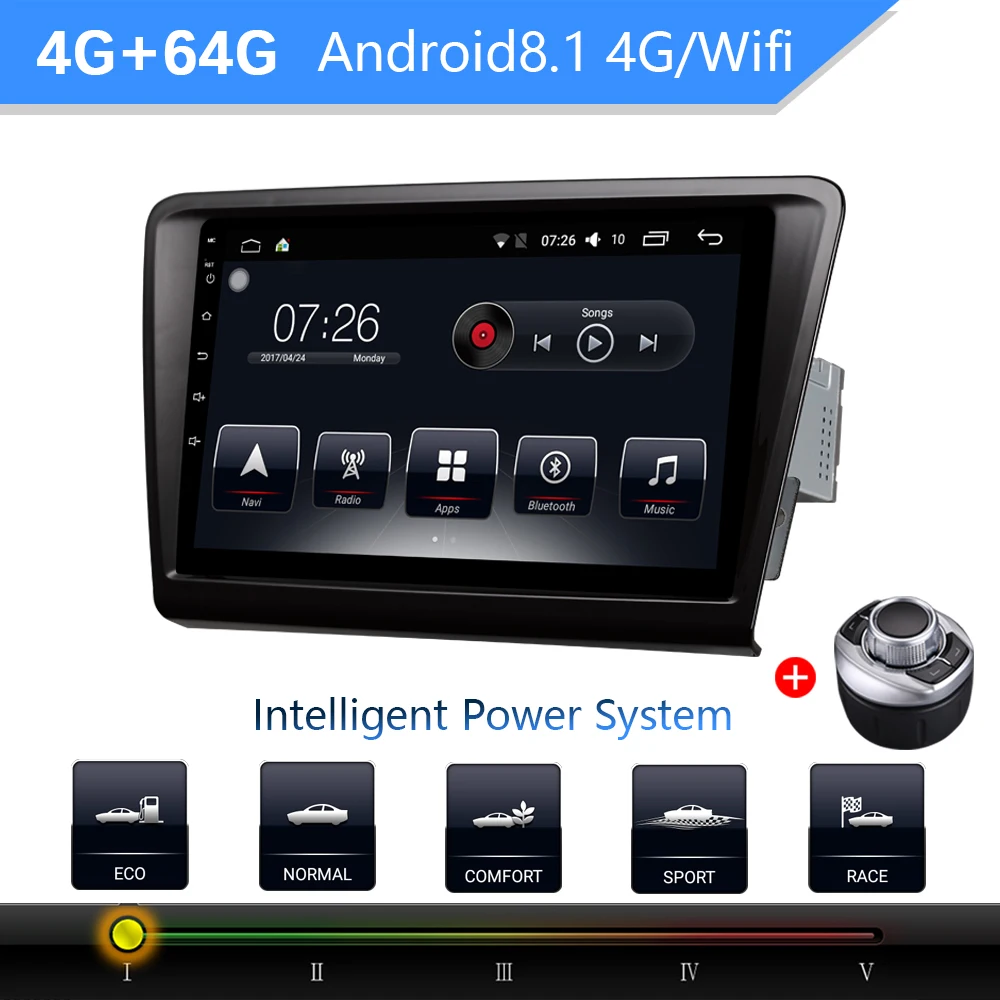 Автомобильный мультимедийный плеер 1 Din Android 8,1 автомобильный DVD для VW/Volkswagen Skoda rapid 2013- " 4G/32G/64G сенсорный экран автомобиля радио gps