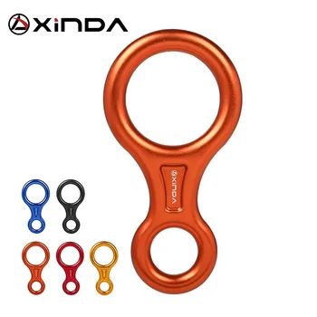 

XINDA Rock Climbing 8-Shape Eight Ring Abseiling Device 45KN Descender Belay Rappelling Carabiner Outdoor Downhill Descent Kit