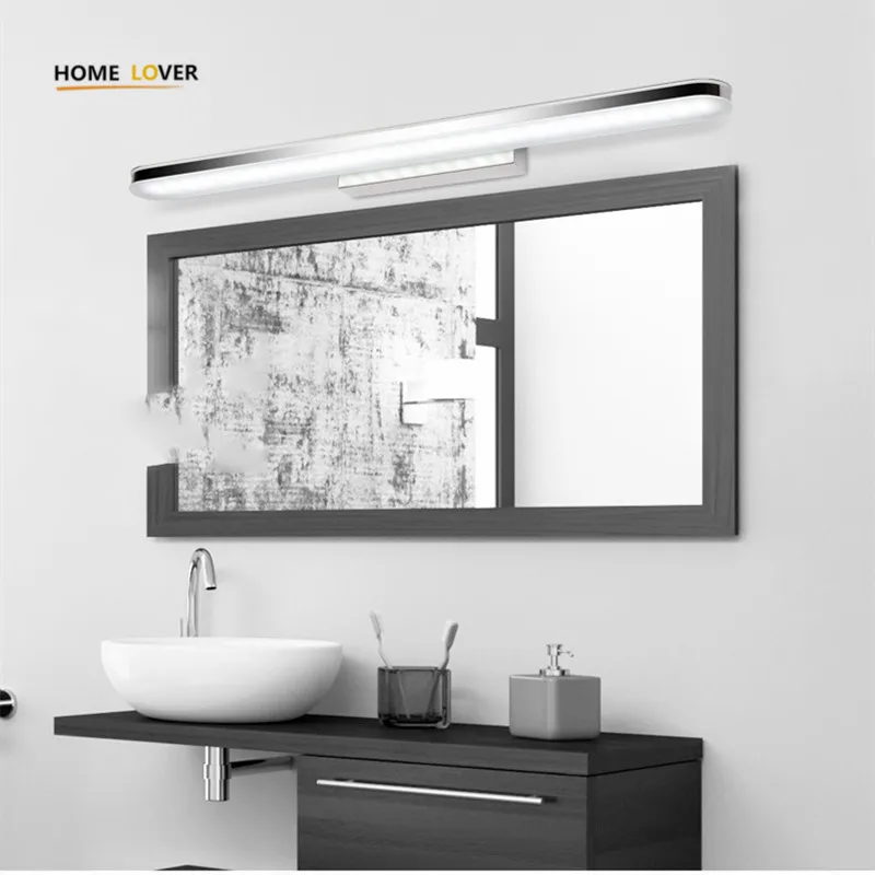 

Modern Design bathroom Wall Lamps washing room mirror front lamp luminaria de parede stainless steel high quality light