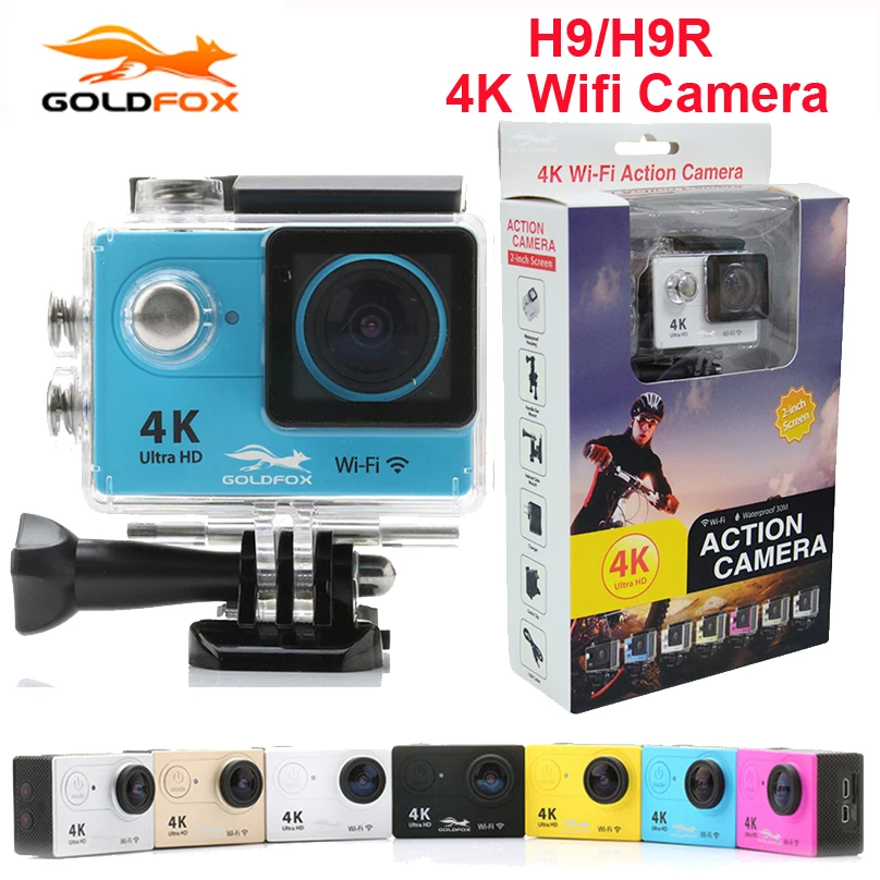 

GOLDFOX Ultra HD 4K Action camera H9/H9R WiFi 2.0" 170D underwater waterproof Go Extreme pro Helmet Car camera DVR Sport camers