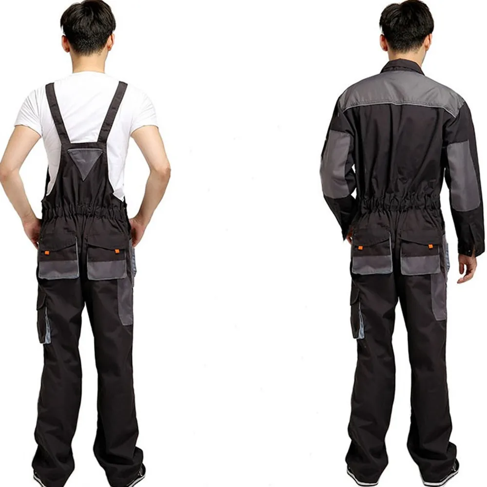 CCGK bib overalls men work coveralls protective repairman strap jumpsuits pants working uniforms plus size sleeveless coverall 6634f