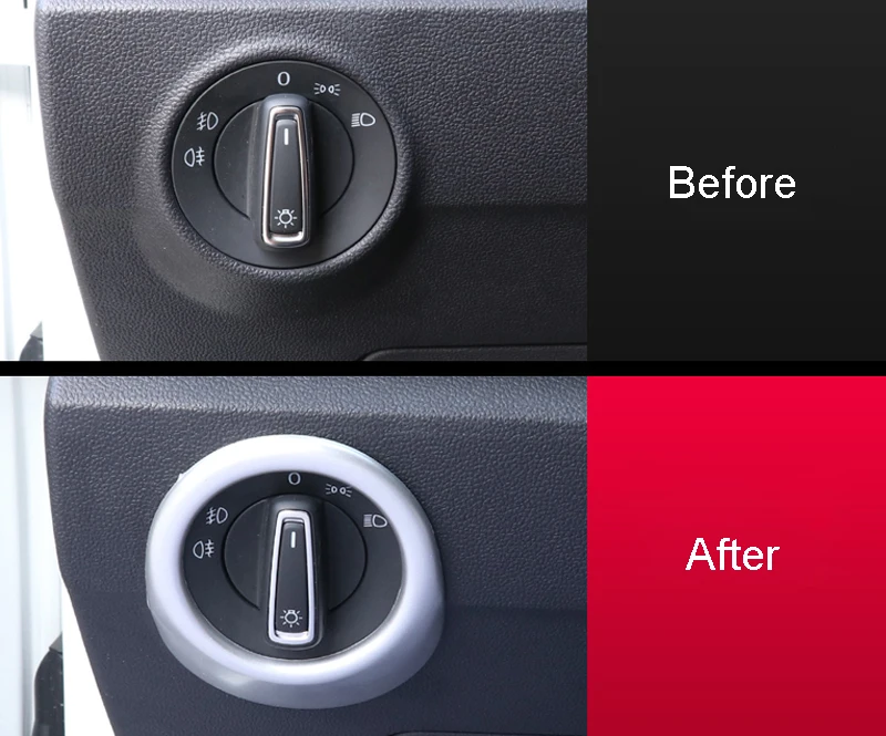 

Car Accessories 1PCS ABS Interior Head Light Lamp Adjustment Cover Trim For VW Volkswagen T-ROC 2017 2018