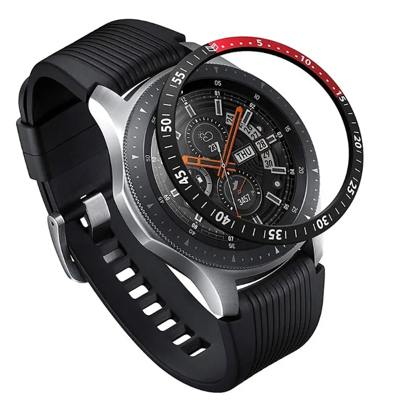 Металлический ободок против царапин кольцо клеющаяся Крышка Замена для samsung Galaxy Watch 46 мм gear S3 Frontier и классические Смарт-часы