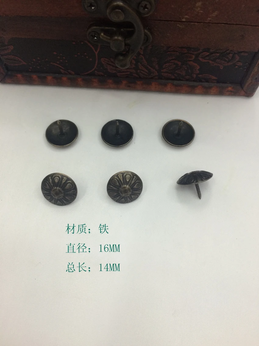 14*16mm Antique screw doornail Nail the boards Metal door Nails Decorating accessories rivet wholesale 14*16mm Antique screw doornail Nail the boards Metal door Nails Decorating accessories rivet wholesale