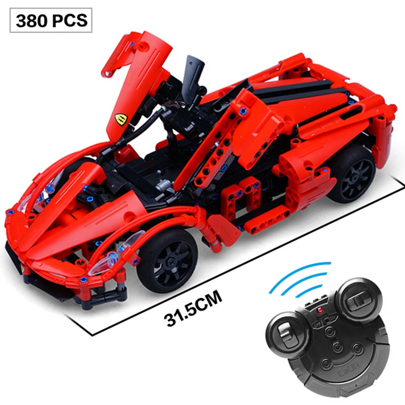 

380pcs Technic City Series Racing RC Car Model Building Blocks Bricks Sets Toy Remote Control Sports Cars Toys For Children