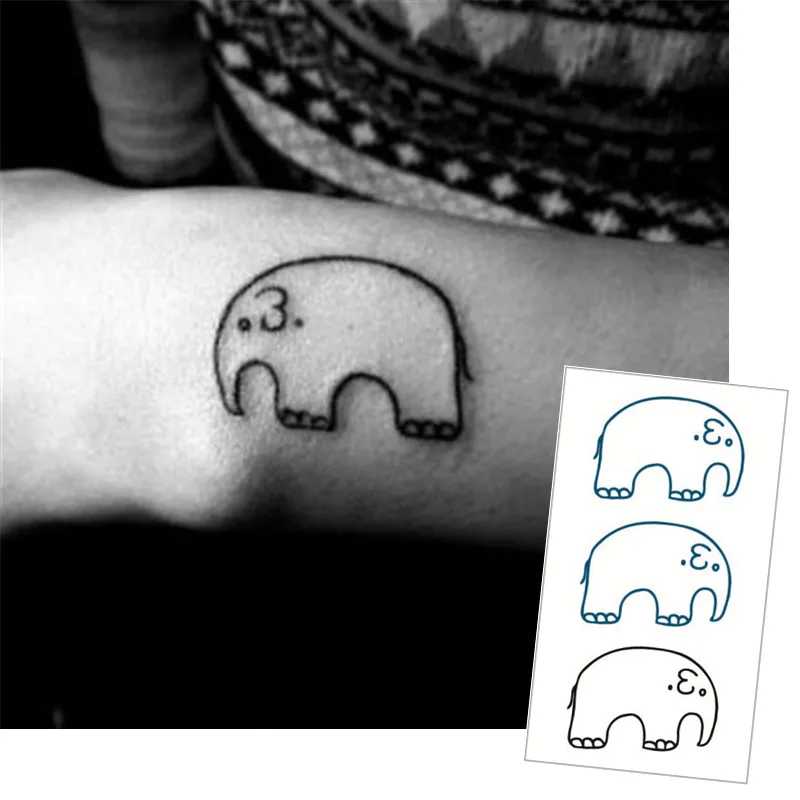 

SHNAPIGN Elephant Flash Tattoo Hand Sticker 10.5*6cm Small Waterproof Henna Beauty Temporary Body Sticker Art FREE SHIPPING