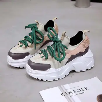 

2019 New Sneakers Shoes White Shoes Women Trainers Women Platform Sneaker Autumn Winter Footwear Breathable Soft Baskets Casual