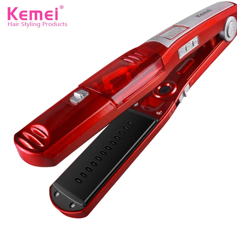 

KM-3011 Electric Steam Hair Straightener Steam Comb Straightening Hair Irons Straight Hair Brush Temperature Display
